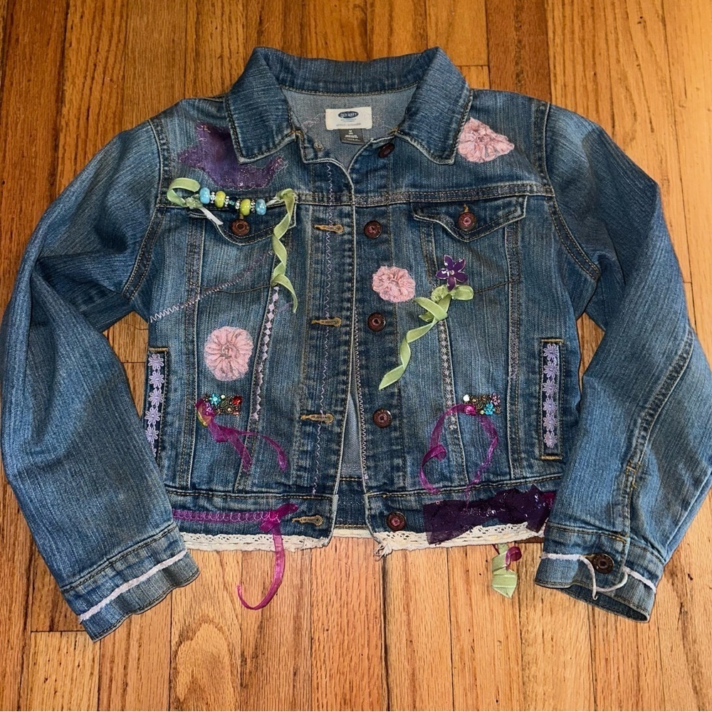Old Navy Classic Blue Denim Jacket Kids Upcycled Denim Jacket.